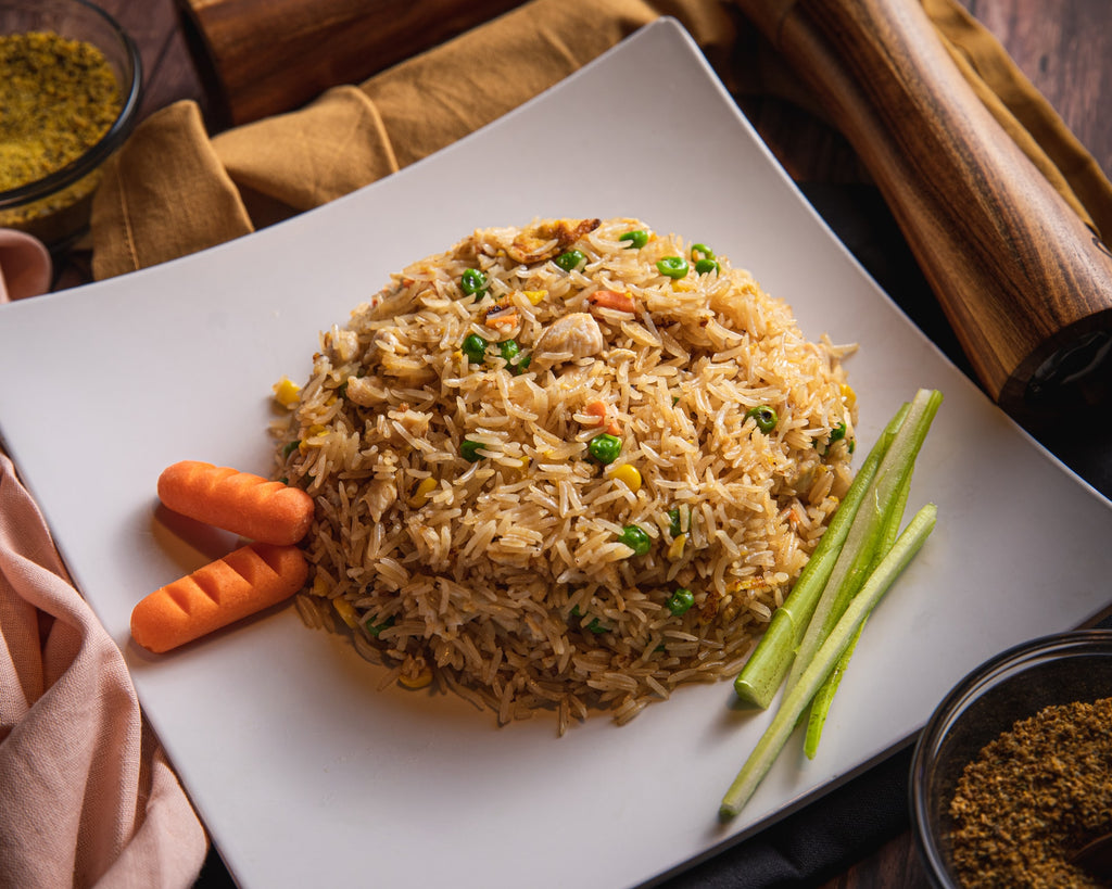 Fried Rice with Grumpy Gary's Garlic Hot Sauce